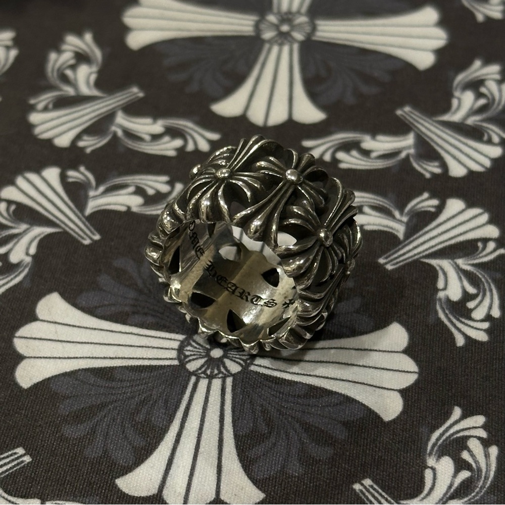 Chrome Hearts Silver Cemetery Cross Ring Size 10 - Picture 6 of 11